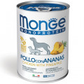 Монопротеиновый паштет для собак Monge DOG FRUIT MONOPROTEIN курица с ананасом 400г