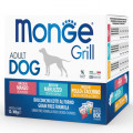 MONGE DOG GRILL MIX - паучи для собак микс треска/индейка с курицей/говядина (12шт по 100г)