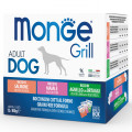 MONGE DOG GRILL MIX - паучи для собак микс лосось/ягненок/свинина (12шт по 100г)