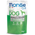 MONGE DOG GRILL паучи для собак с ягненком и овощами 100г