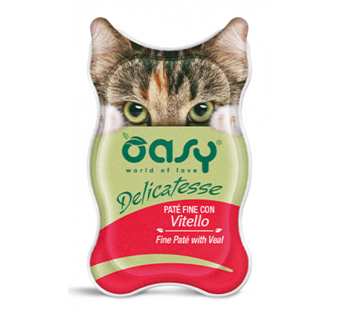 Паштет для котів OASY Cat Wet з телятиною 85г