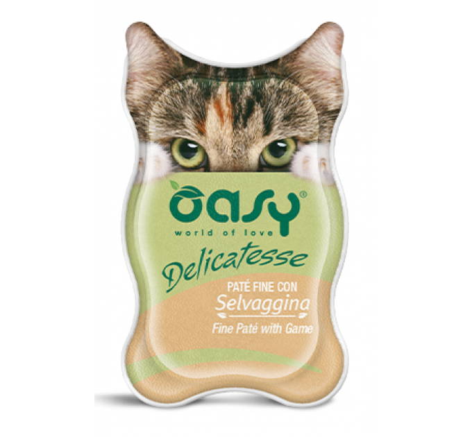 Паштет для котів OASY Cat Wet з дичиною 85г