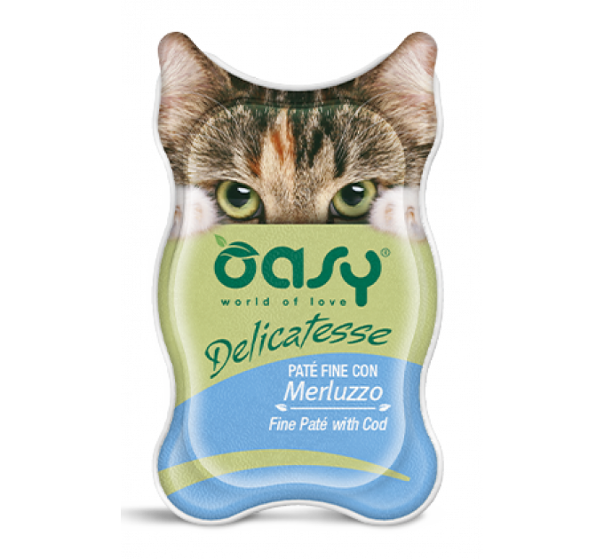 Вологий корм для котів OASY Cat Wet з тріскою 85г