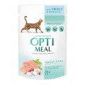 Вологий  корм Optimeal з фореллю в кремовому соусі для дорослих котів 85г