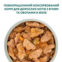 Вологий корм Optimeal з ягням та овочами в желе для дорослих котів 85г