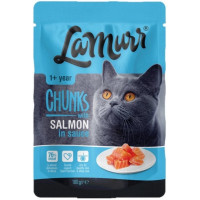 Quattro La Murr Cat паучи для взрослых кошек с лососем (24шт по 100г)
