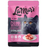 Quattro La Murr Cat паучі для стерилізованих кішок з індичкою (4шт по 100г)