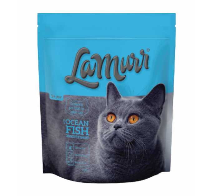 Quattro La Murr корм для взрослых кошек с океаничной рыбкой 0,8кг