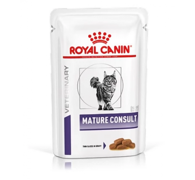 Паучи Royal Canin Mature Consult для кошек от 7 лет, кусочки в соусе 85г