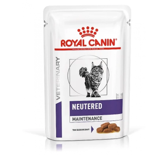 Паучи Royal Canin Neutered Maintenance для кастрированных котов, кусочки в соусе 85г