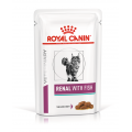 Паучи Royal Canin Renal при хронической почечной недостаточности у кошек с тунцом, кусочки в соусе 85г