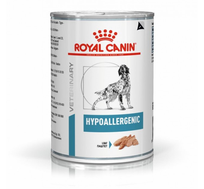 Паштет Royal Canin Hypoallergenic при пищевой аллергии у собак 400г