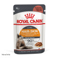 Паучі Royal Canin Hair & Skin для кішок для підтримки здоров'я шкіри та блиску шерсті, шматочки в соусі 85г