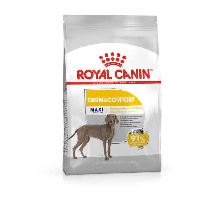 Royal Canin Maxi Dermacomfort Сухой корм для взрослых собак крупных пород со склонной к раздражениям чувствительной кожей 10 кг