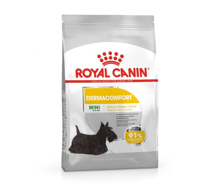 Royal Canin Mini Dermacomfort Сухой корм для взрослых собак мелких пород со склонной к раздражениям чувствительной кожей 3 кг