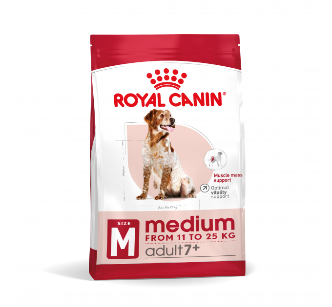 Royal Canin Medium Adult 7+ Сухой корм для взрослых собак средних пород старше 7 лет 4 кг