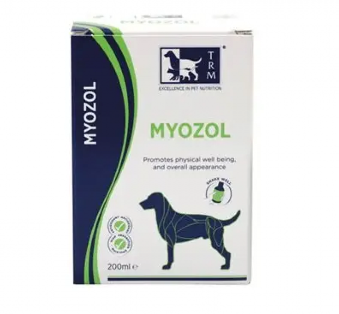 TRM Myozol Натуральна високоефективна добавка для збільшення м'язової маси собак 200 мл