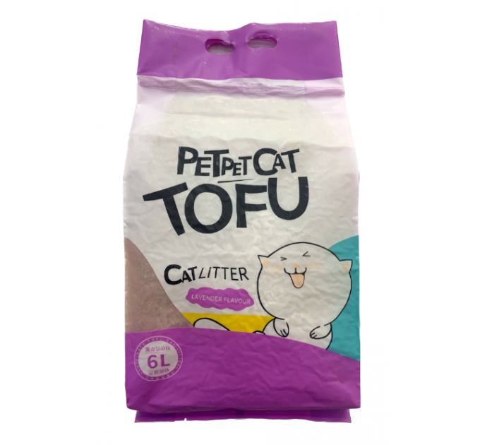Petpet Cat Tofu - соевый наполнитель для туалета с ароматом лаванды 6л