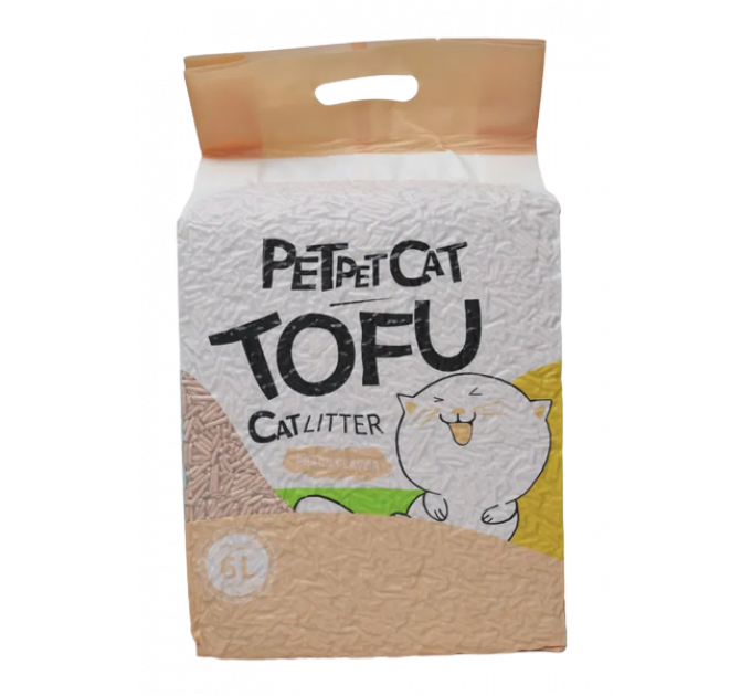 Petpet Cat Tofu - соєвий наповнювач для туалету без аромату 6л