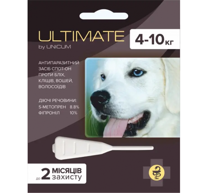 Ultimate Капли для собак 4-10кг против блох, клещей, вшей и власоедов