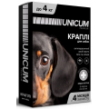 Unicum premium - капли для собак до 4кг против блох и клещей на холку (упак.3шт.)