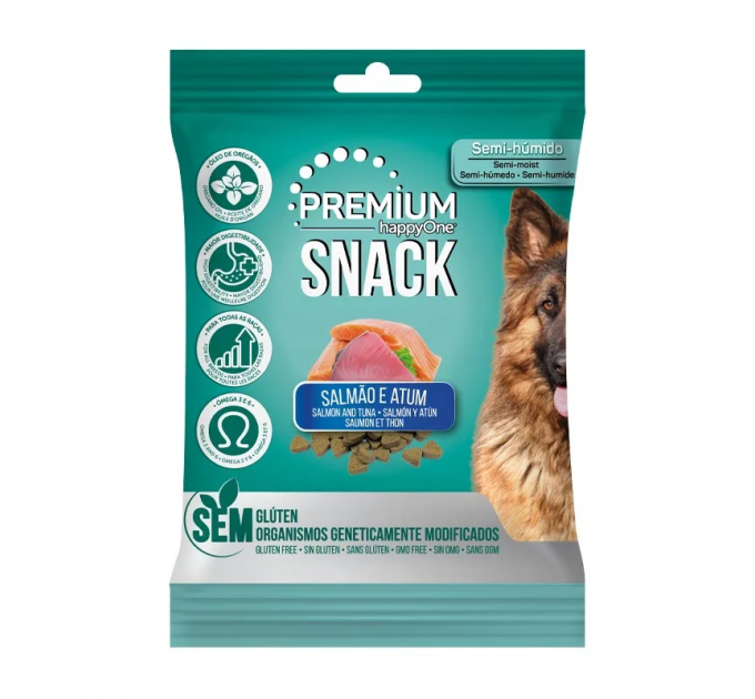 Лакомство для собак happyOne Premium Dog Snack Salmon and Tuna с лососем и тунцом 100г