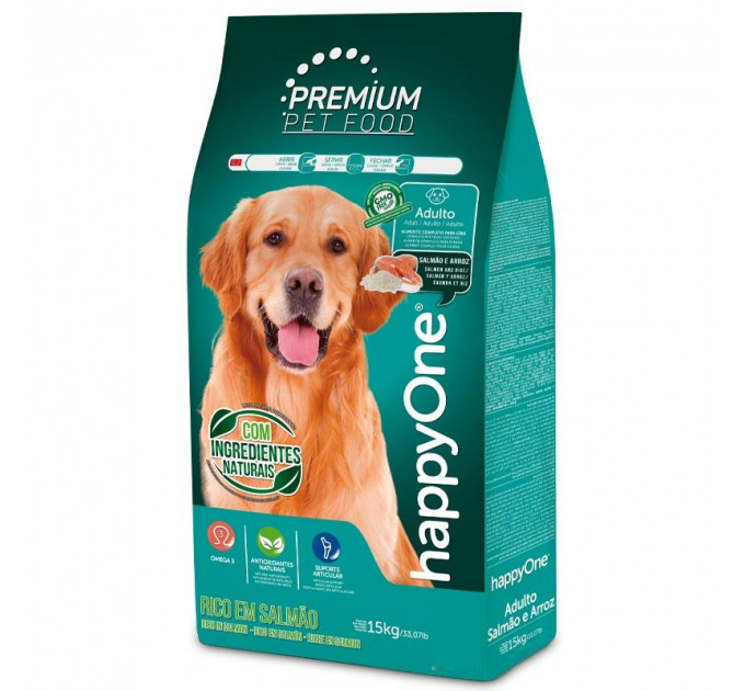 Сухий корм happyOne Premium Adult Dog Salmon and Rice для дорослих собак з лососем та рисом 1кг (на вагу)